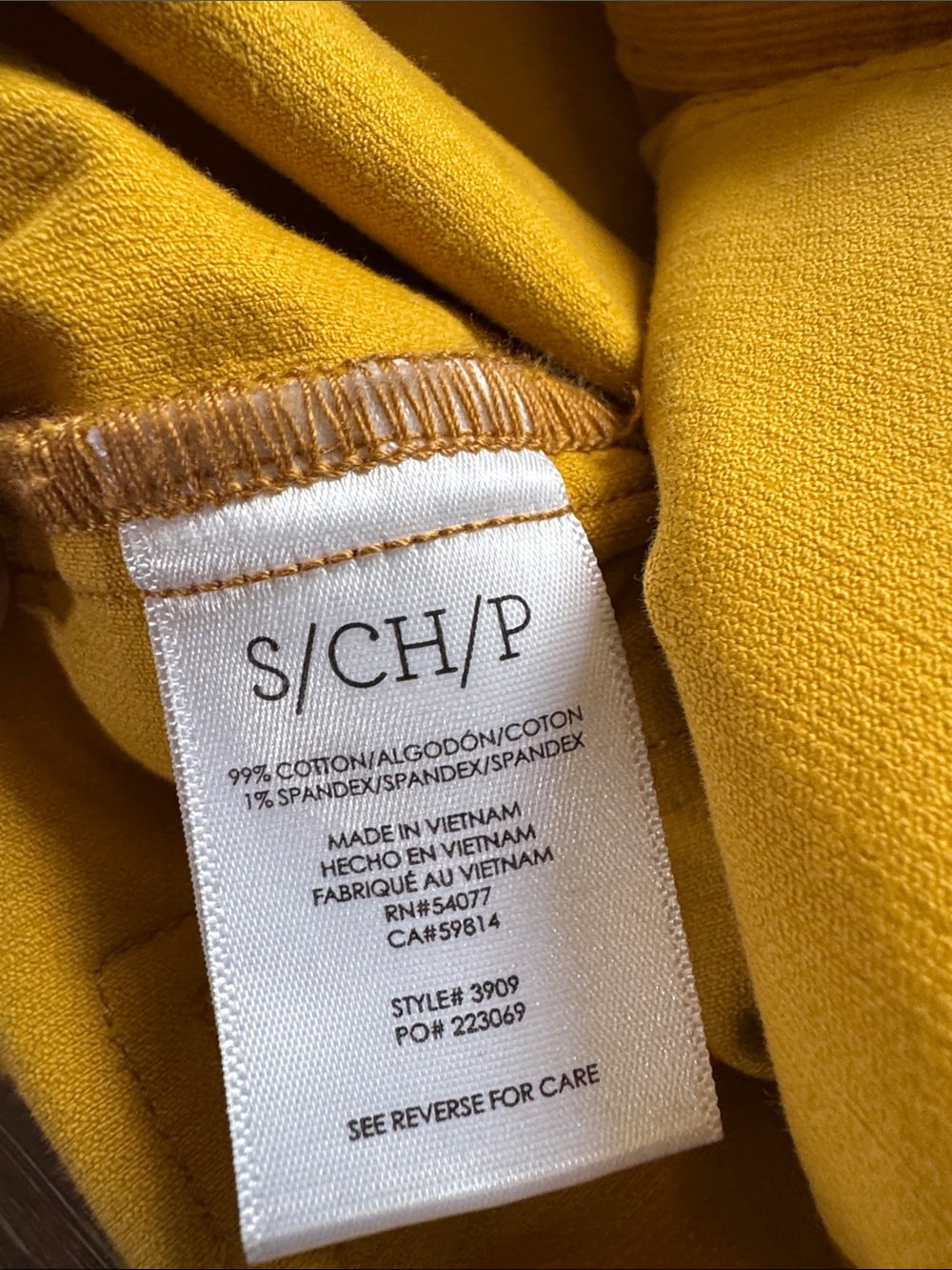 CAbi Small Golden Yellow Top with Label Detail Size: Small - Picture 11 of 12